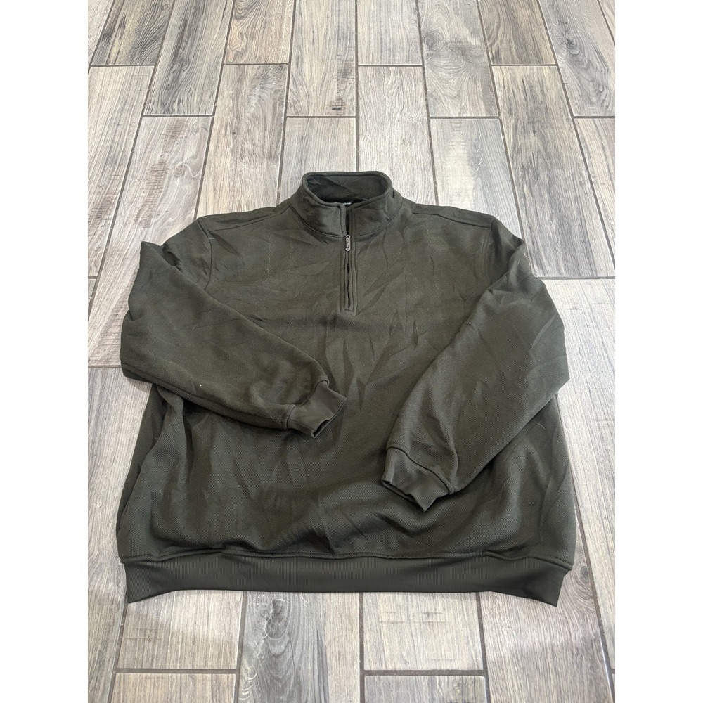 PRO TOUR Men's XXL Olive Green 1/4 Zip Pullover Activewear Golf Shirt Top